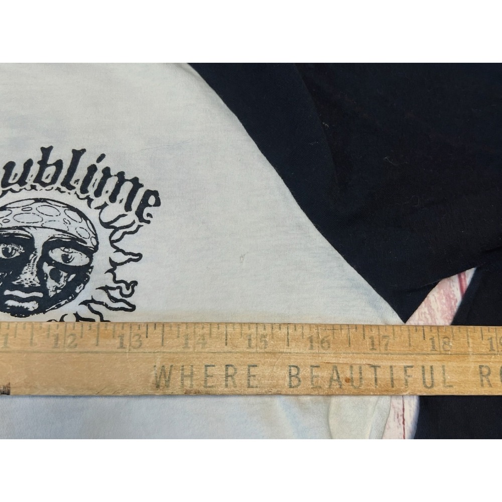 Forever 21 Sublime Long Beach 92 Graphic Raglan Baseball Tee Black White Small - Picture 5 of 6